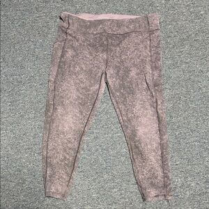 Lululemon Invigorate leggings, grey with pink.